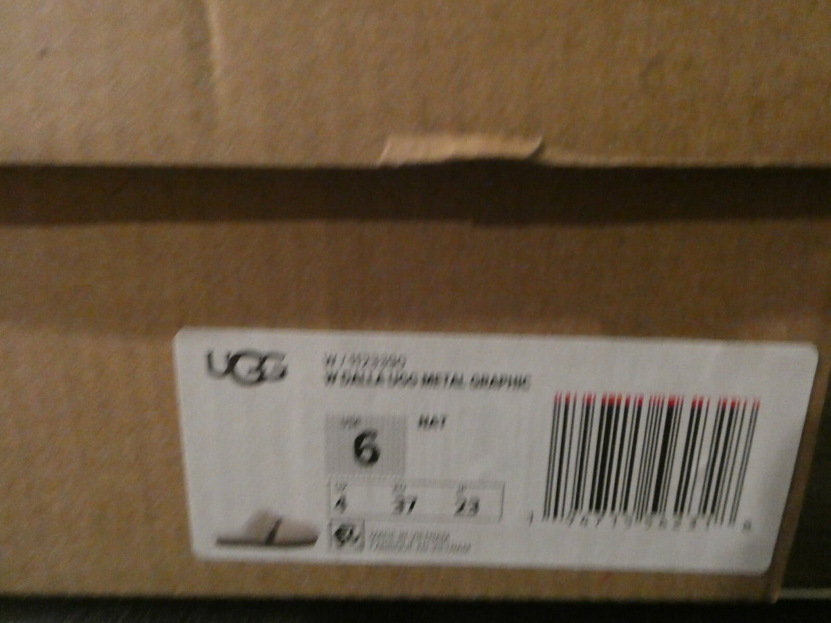UGG women's Dalla Plaid Metal Graphic Nat Slippers A Style# 1123390 US 6