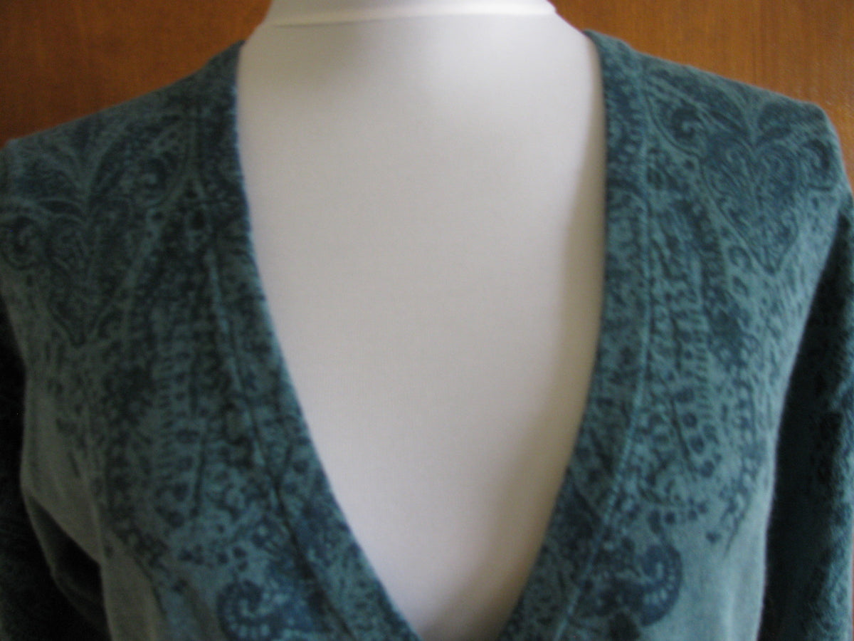 Eddie Bauer women cotton/viscose green stylish cardigan size medium NWT