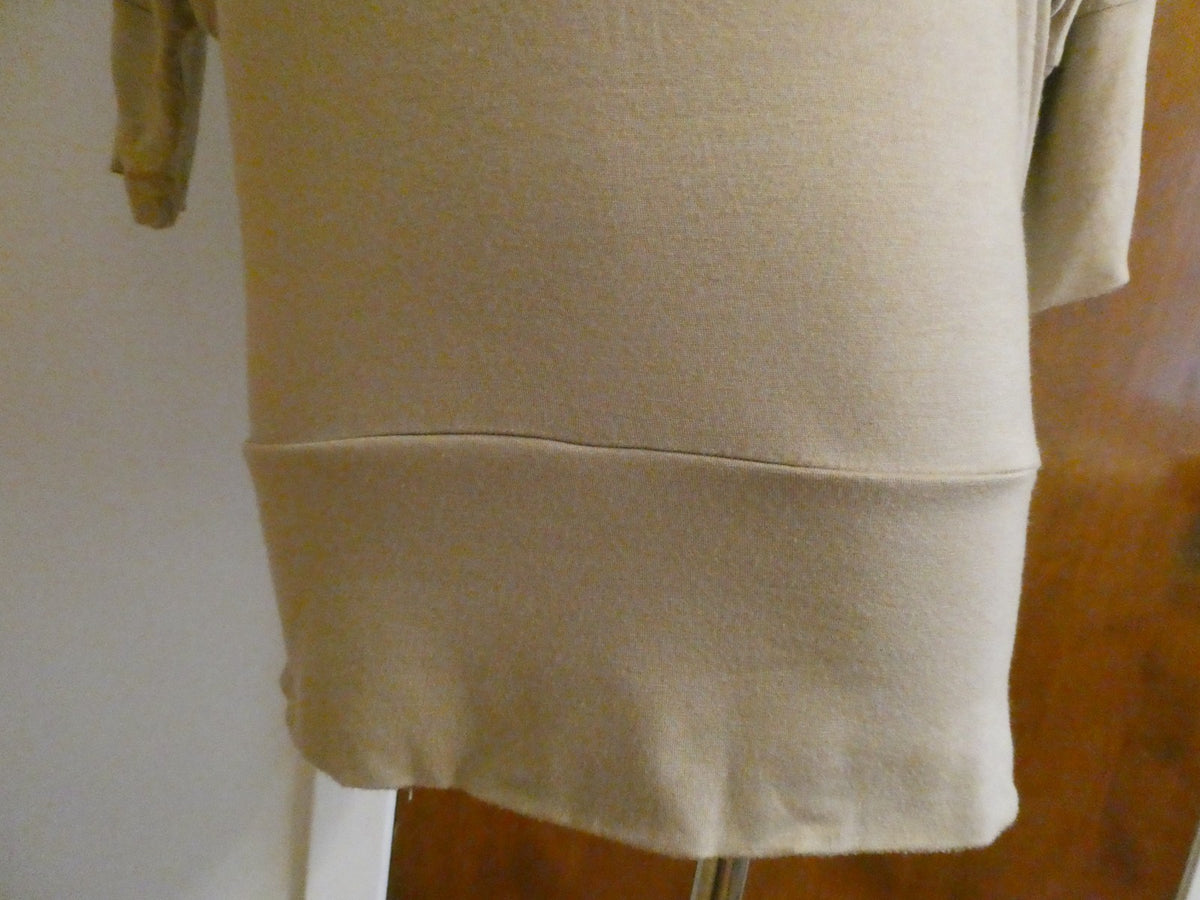 MCM women's beige rayon crocheted top size Large