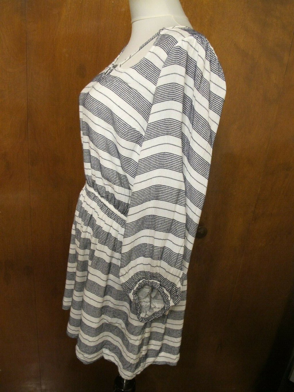 Anthropologie Holding Horses White/Black Lined Tie Romper Jumpsuit Large