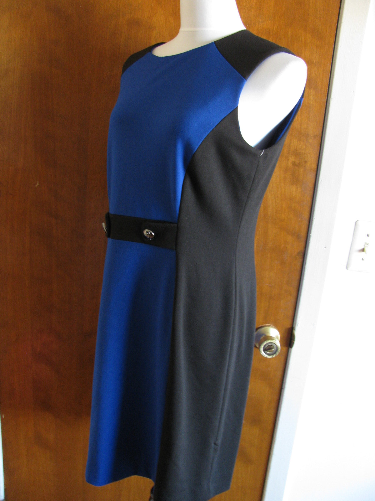 Tahari  Blue Black Dress 12