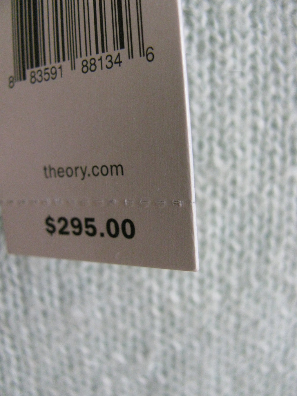 Theory Jaidyn C Women's  Argent Soft Mint Scoop Neck Sweater Size Medium New