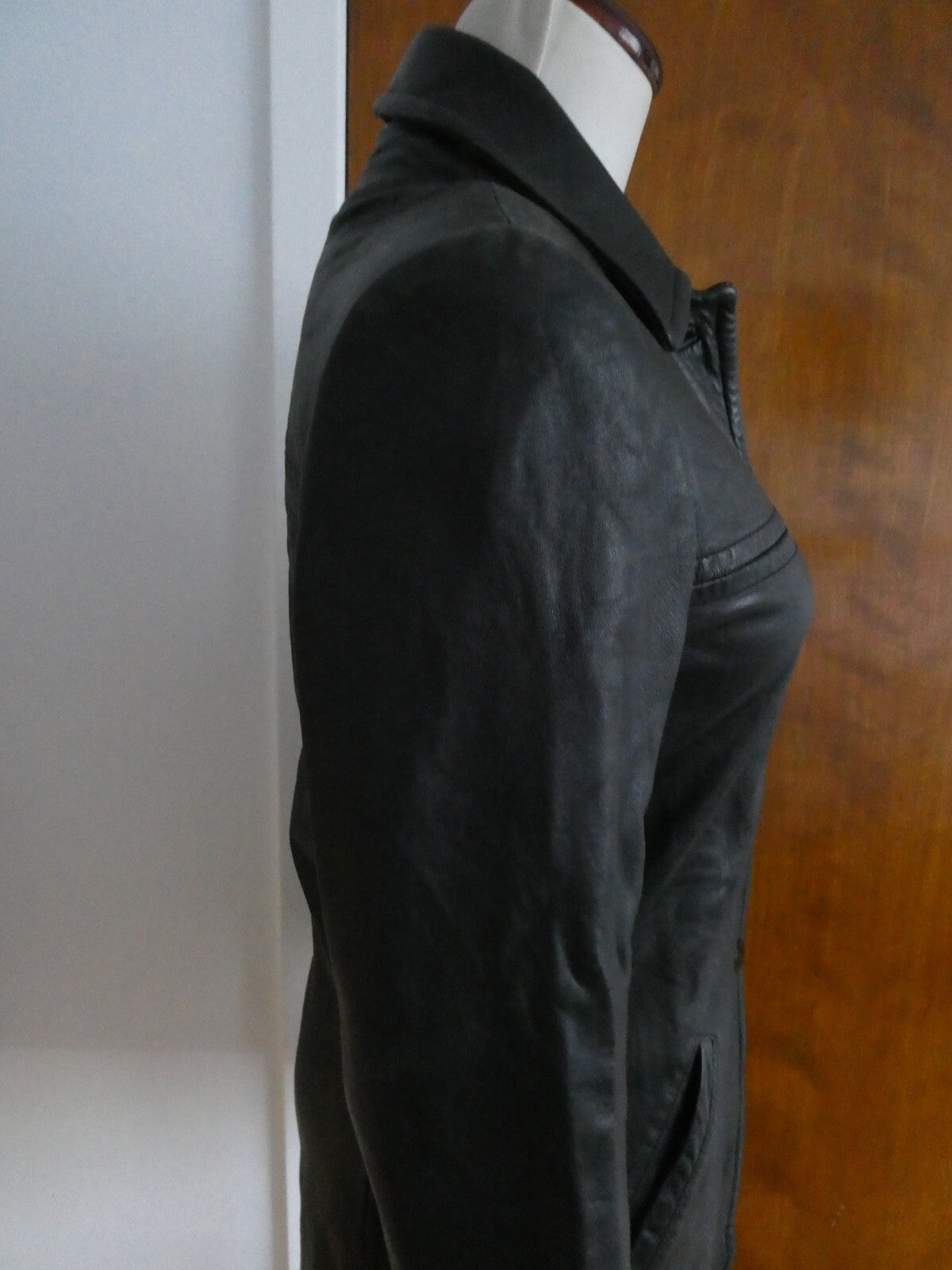 Kenneth Cole Reaction Women's Black Soft Leather Jacket/Coat P (XS)