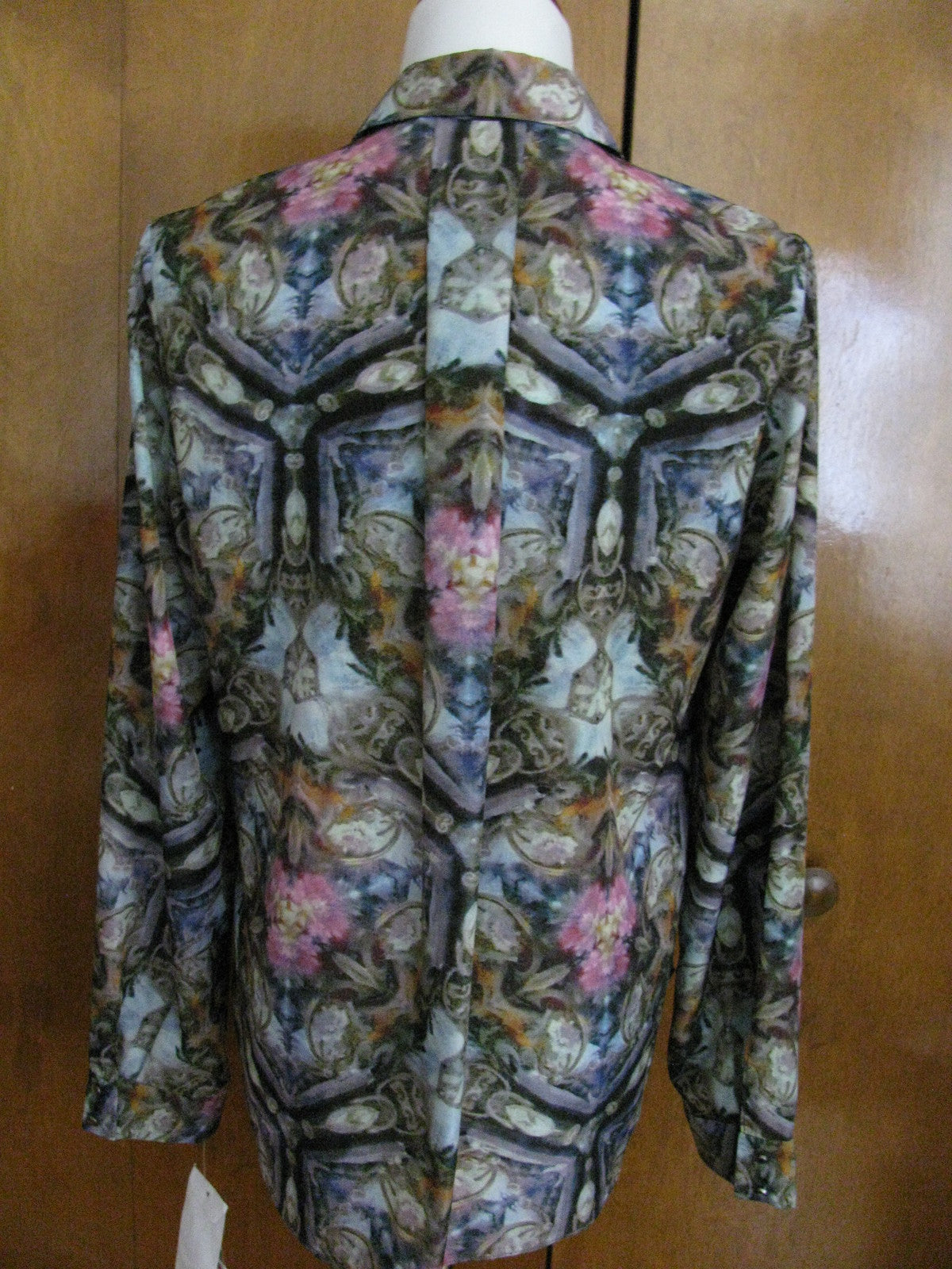 Rachel Roy women's multicolored ruffle blouse top New