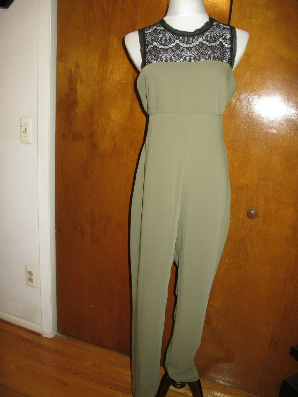 Rachel Roy women's army/black evening jumpsuit 