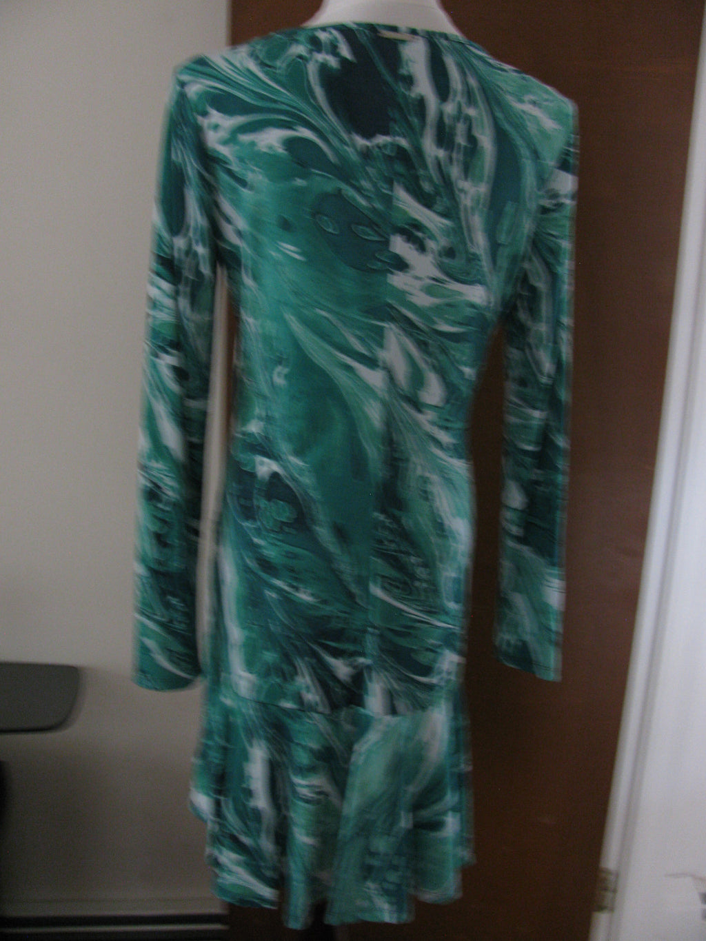 Michael Kors Women's Pepper Green Flare Hem Dress new