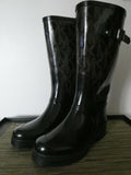 Michael Kors women's black/ brown round toe rain boots size 6M
