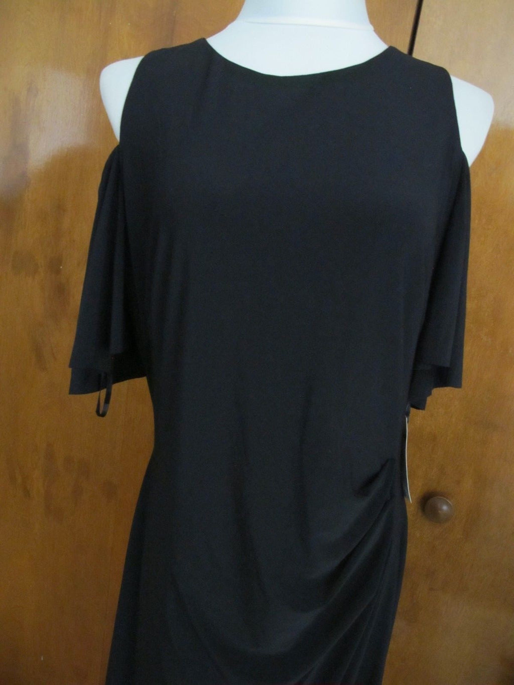 Ralph Lauren women's black cutout gathered lined detailed evening dress 4 