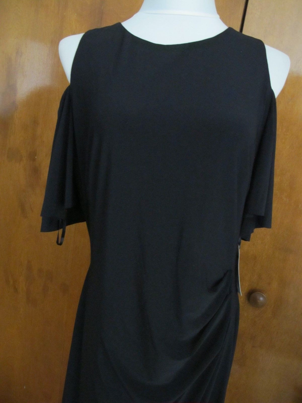 Ralph Lauren women's black cutout gathered lined detailed evening dress 4 