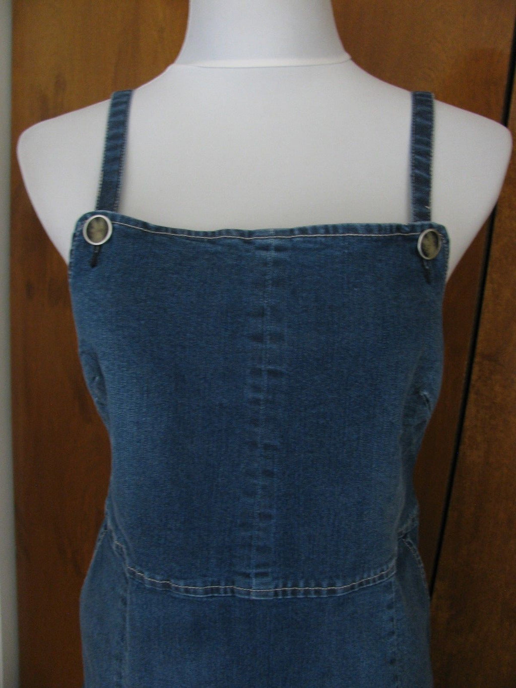 Guess women’s blue denim overalls inspired cotton dress New