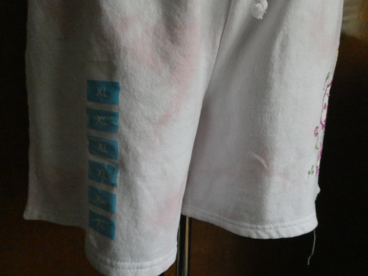 Peanuts Snoopy Tie Dye Shorts Women XL Pink NWT Drawstring Lounge Freeze NY
