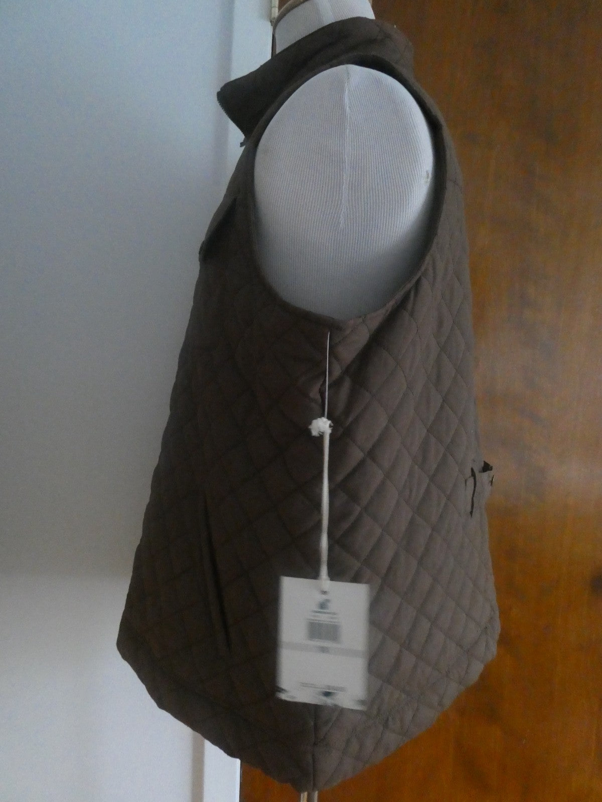 CARIBBEAN JOE Women Hazelnut Brown Vest 70% Cotton Size 1XL $54