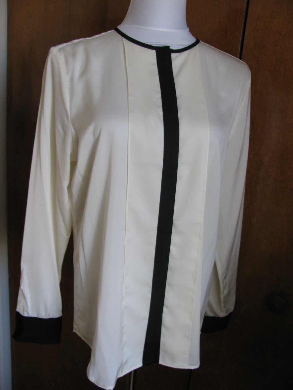 Ralph Lauren women's cream black detailed top New