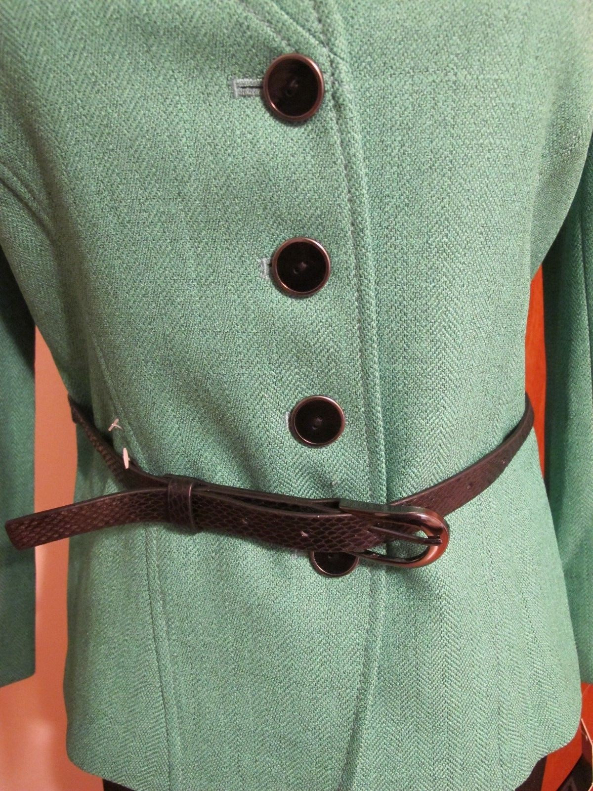 Tahari Asl Women’s green black 2 Piece Skirt Suit Size 6 new
