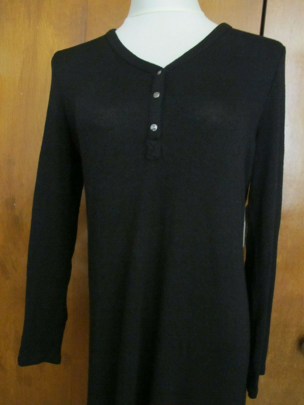 G.H. Bass & Co Women's Viscose Black Long Sleeves Maxi Dress 