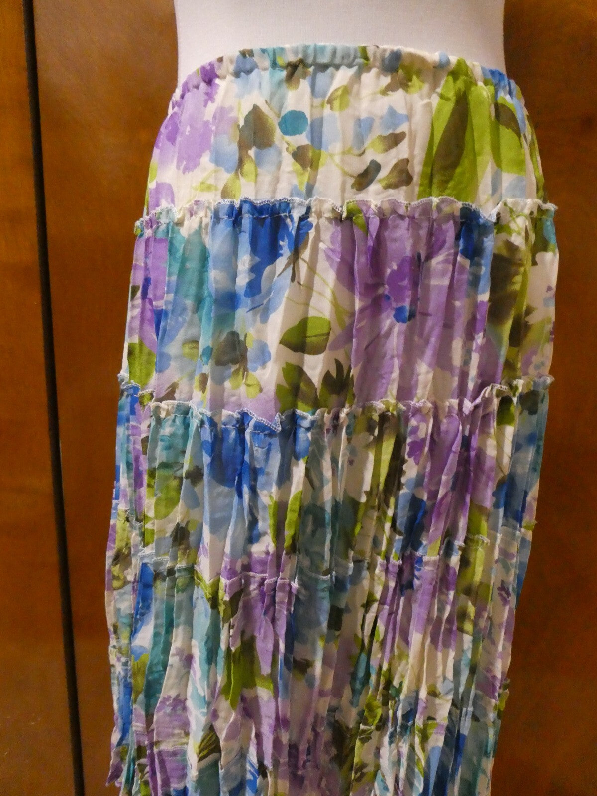 Allison Taylor Women's Multicolor Full Lined Pleated Skirt XLarge