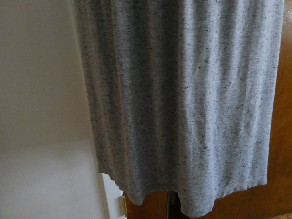 Max Studio women knit jersey dress heather gray with black flecks, featuring L