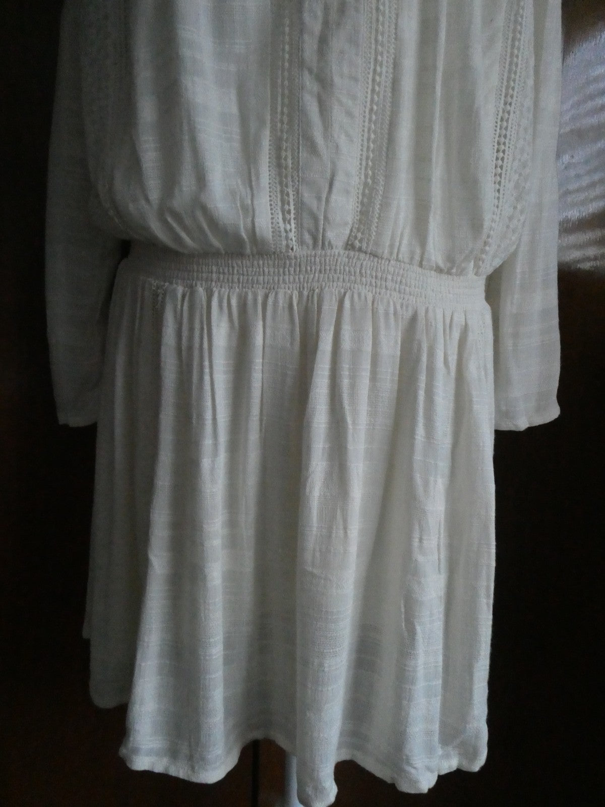 Free People women’s ivory 3/4 sleeves lined sweater dress size large