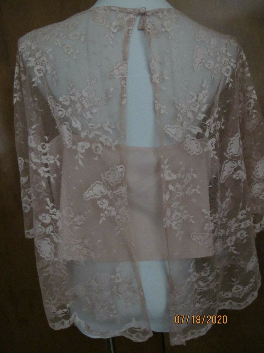 Donna Morgan Collection women’s aurora pink lined evening top size Large 