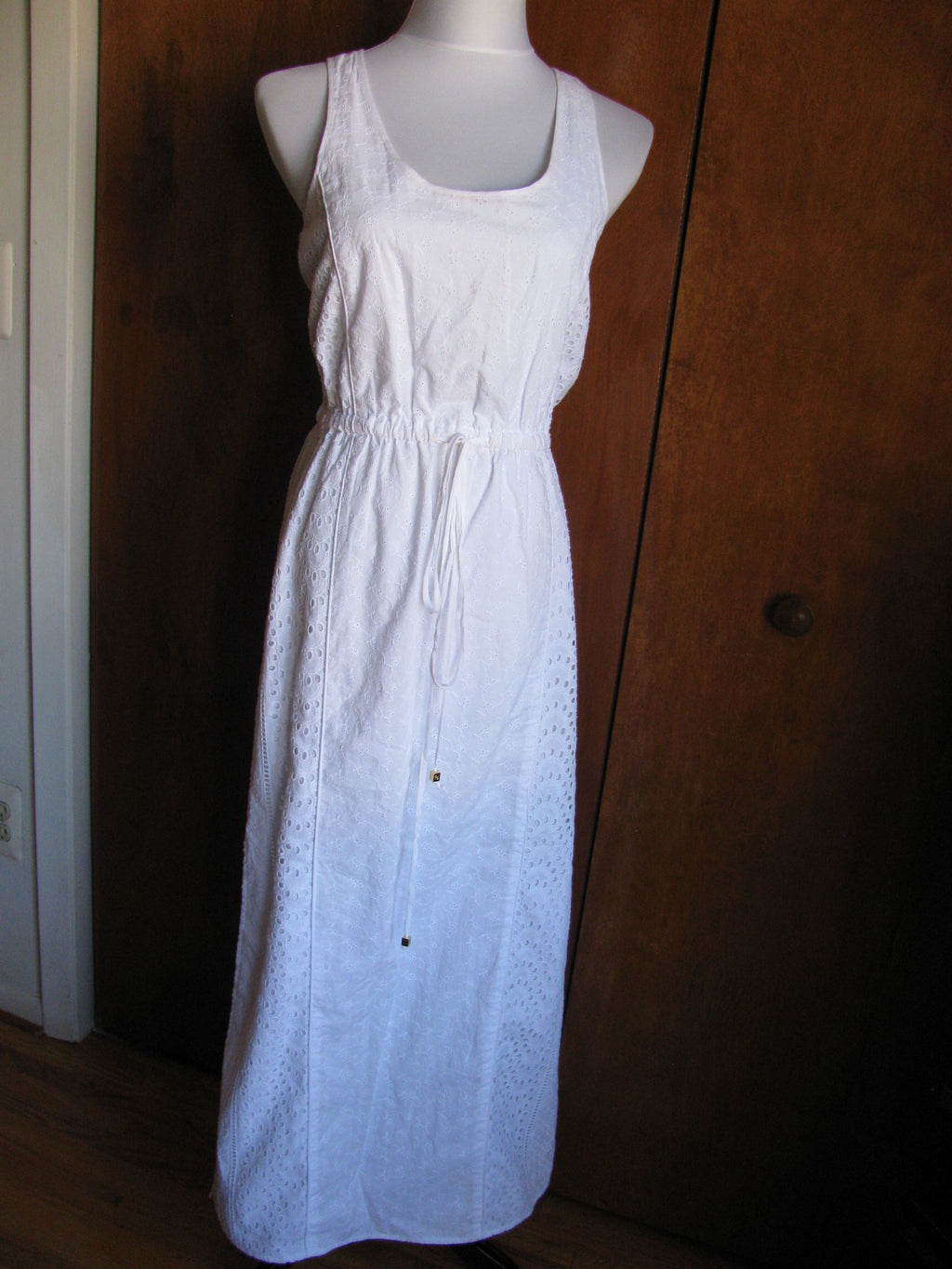 Michael Kors Women's White Lightweight Lined Maxi Dress PS 