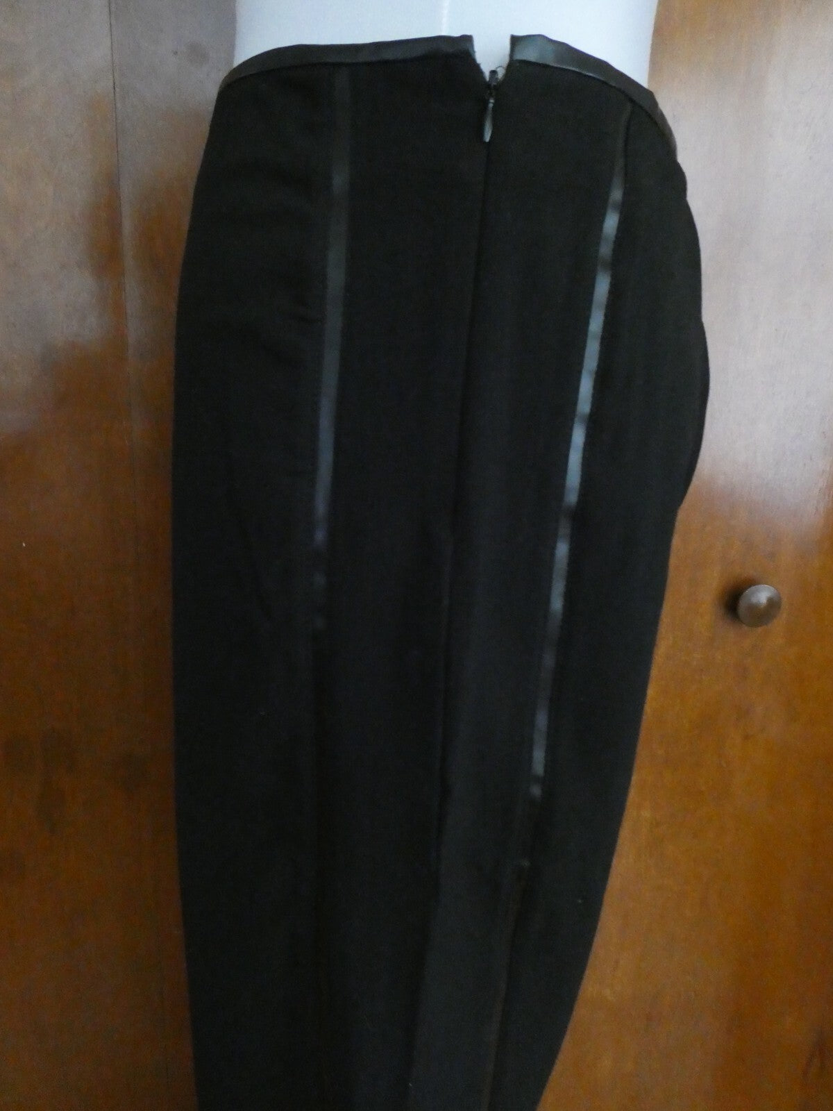 Gloria Vanderbilt women's black dress pants decorated with leather 14 (fits 12)
