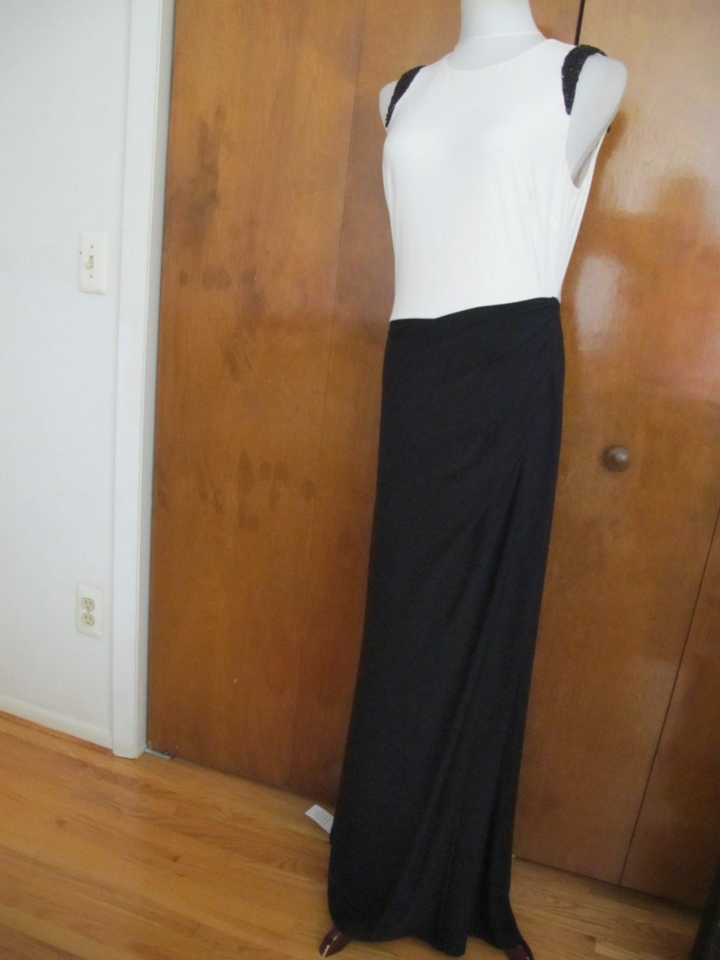 Ralph Lauren women's maxi black white evening stylish detailed new dress size 12