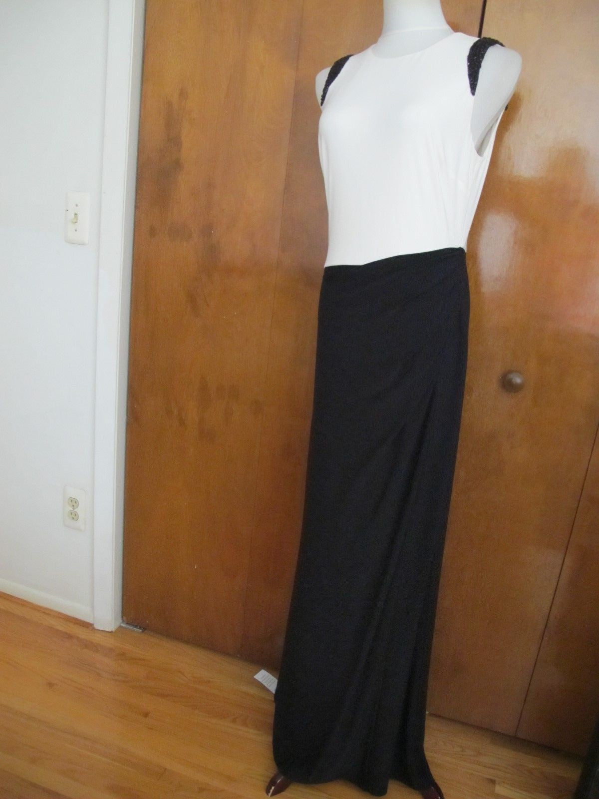 Ralph Lauren women's maxi black white evening stylish detailed new dress size 12
