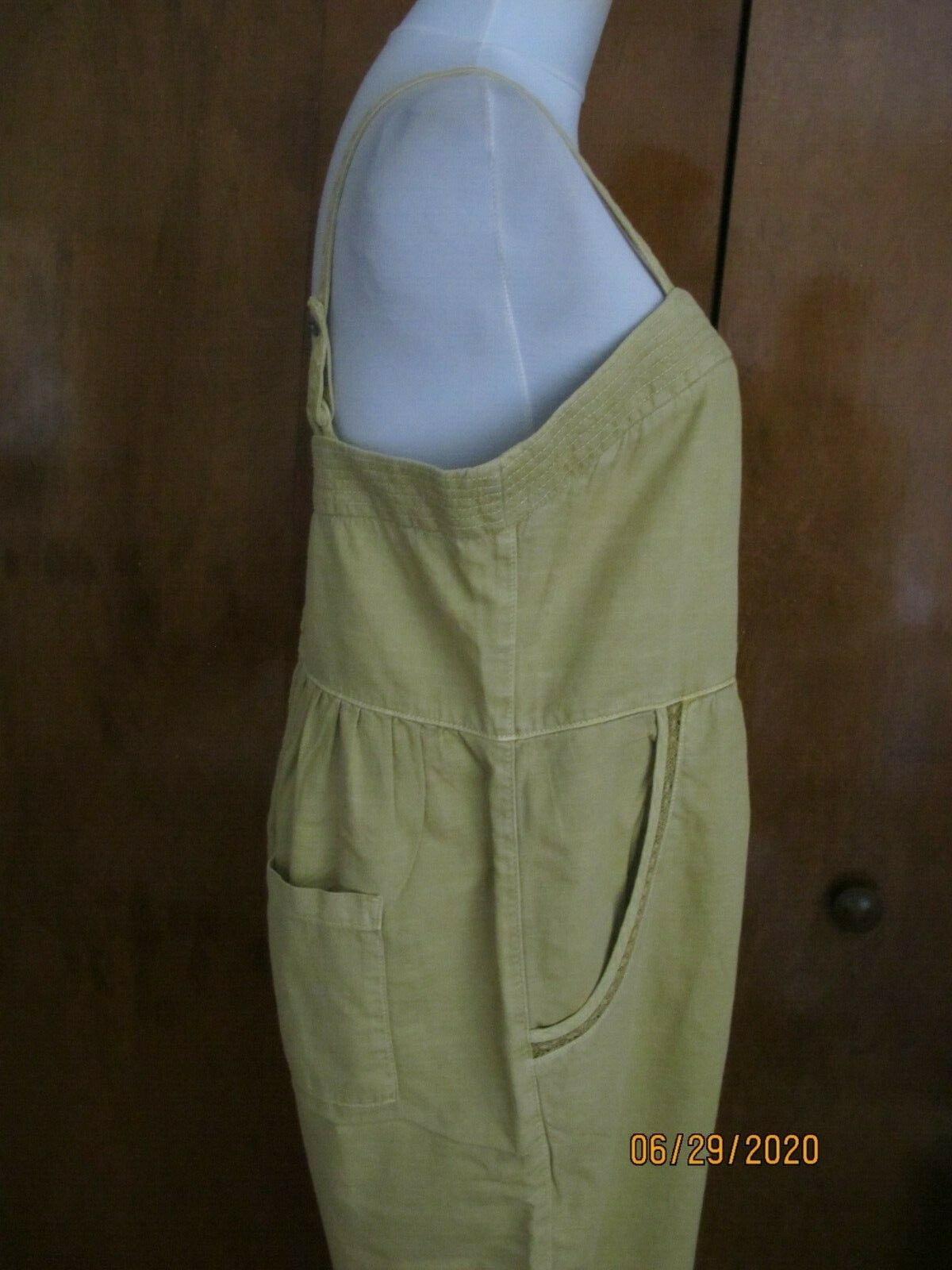 Anthropologie Gold Green Women’s Summer Jumpsuit 