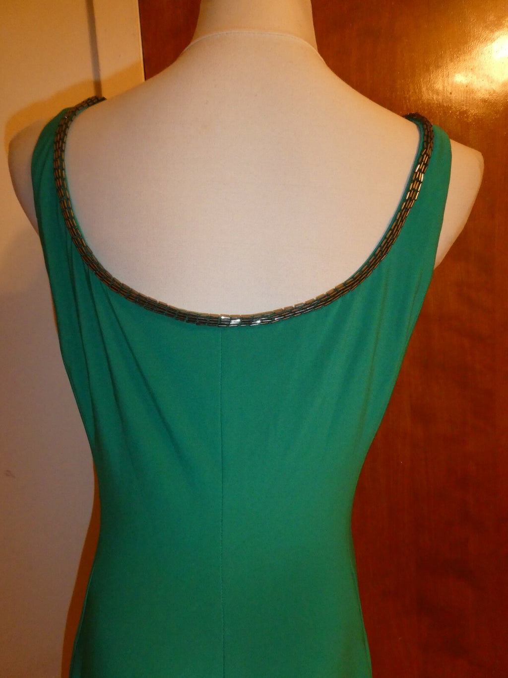 Ralph Lauren women’s emerald elegant neck Jersey evening dress New