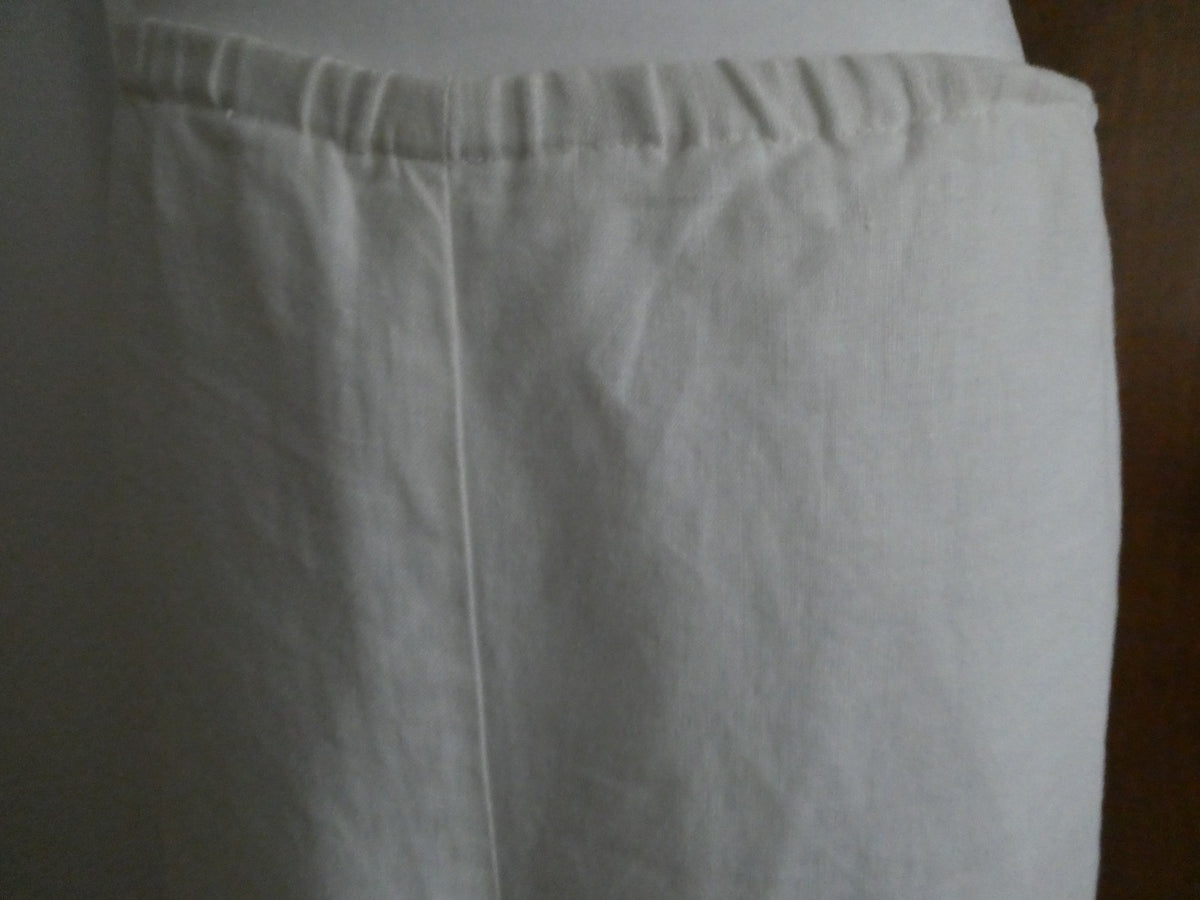 M Collection 100% Linen Pants Women Size 14 White Wide Leg Fully Lined NWT