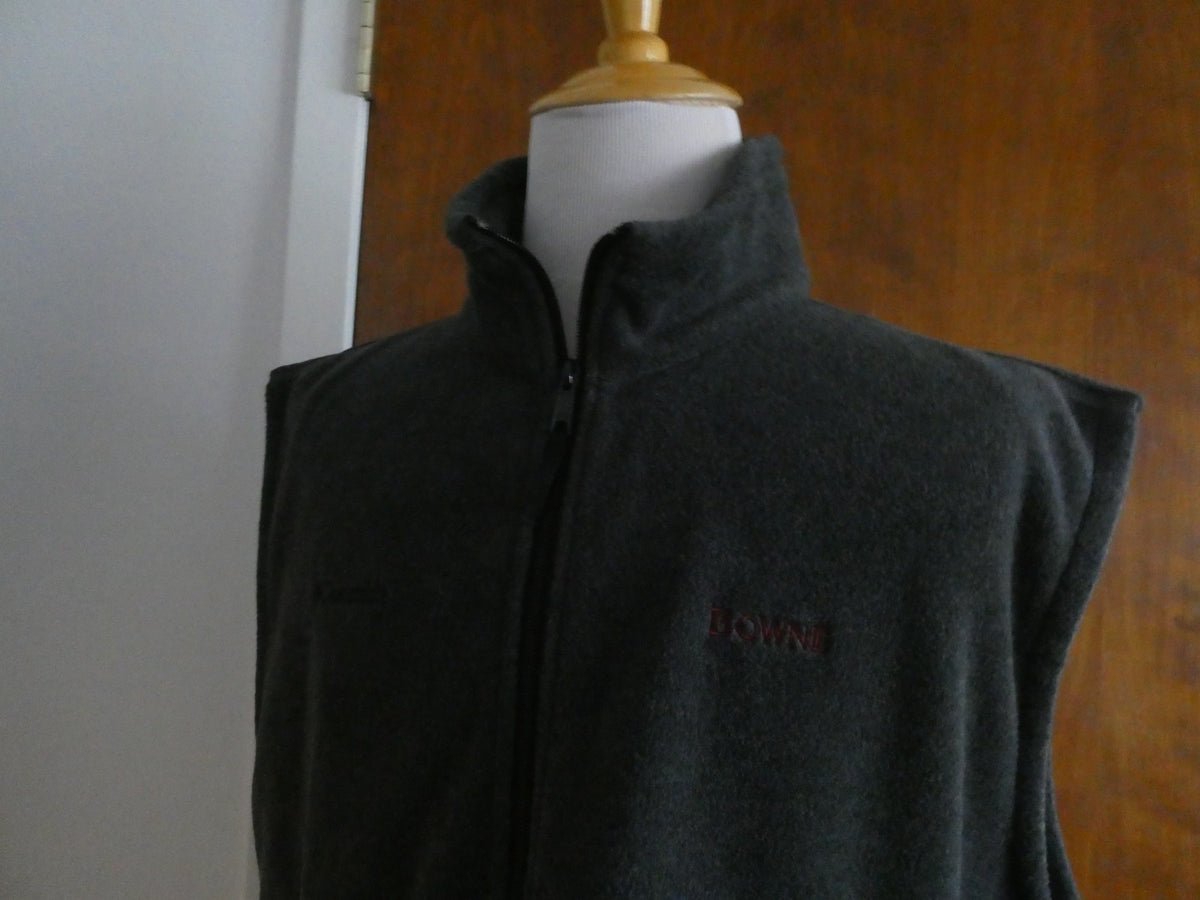 Columbia Columbia Sportswear Men XL Charcoal Gray Fleece Vest Full Zip Pockets
