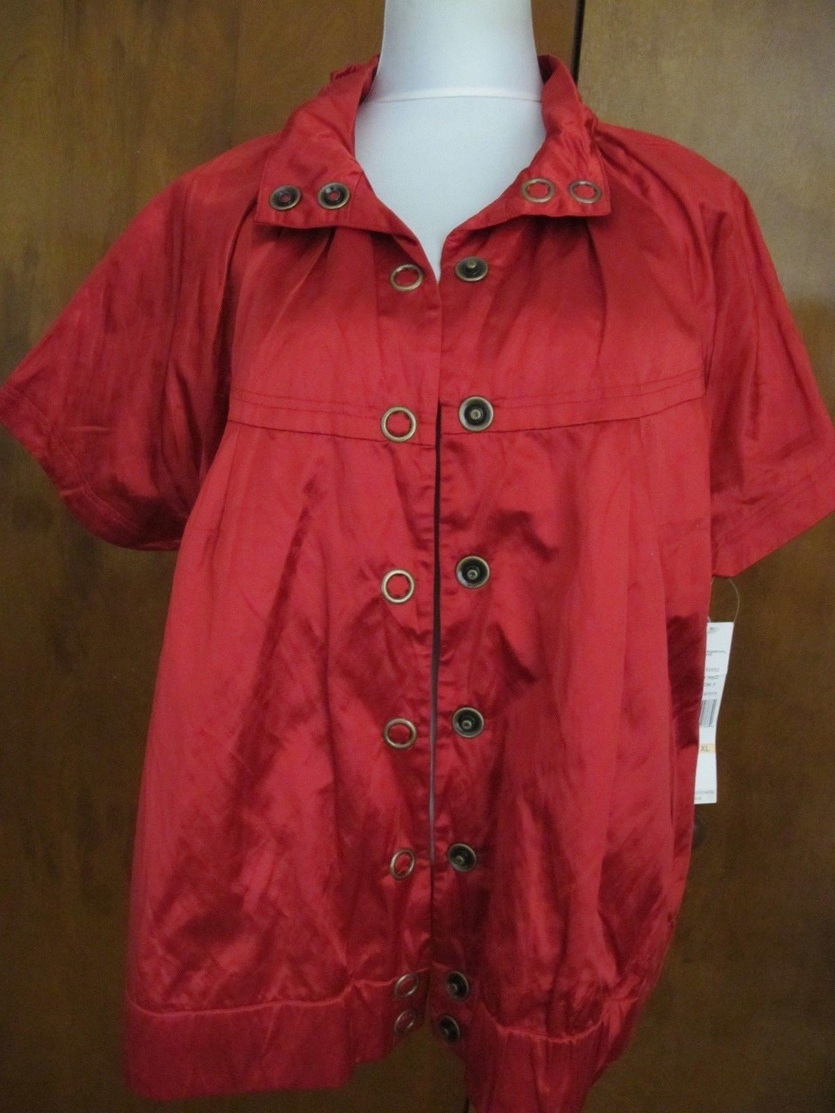 Sharagano Paris women's red lightweight lined jacket size Xlarge NWT