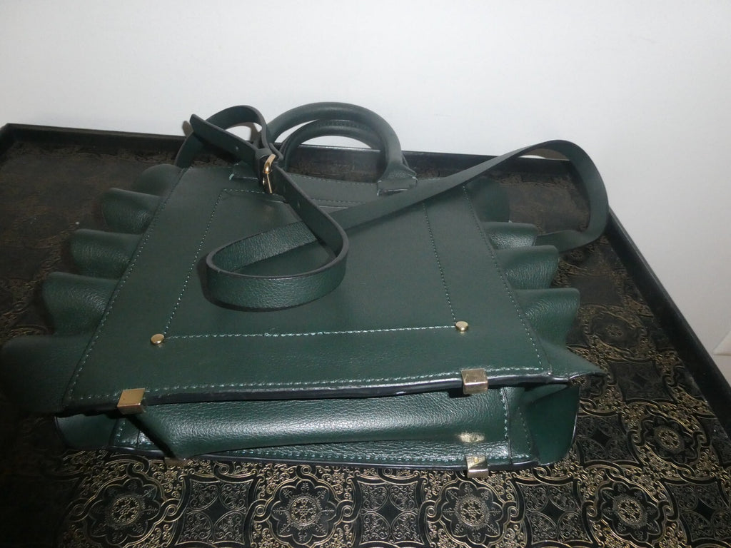 ZARA Women’s Crossbody Green Detailed 2 compartments Small Purse Handbag