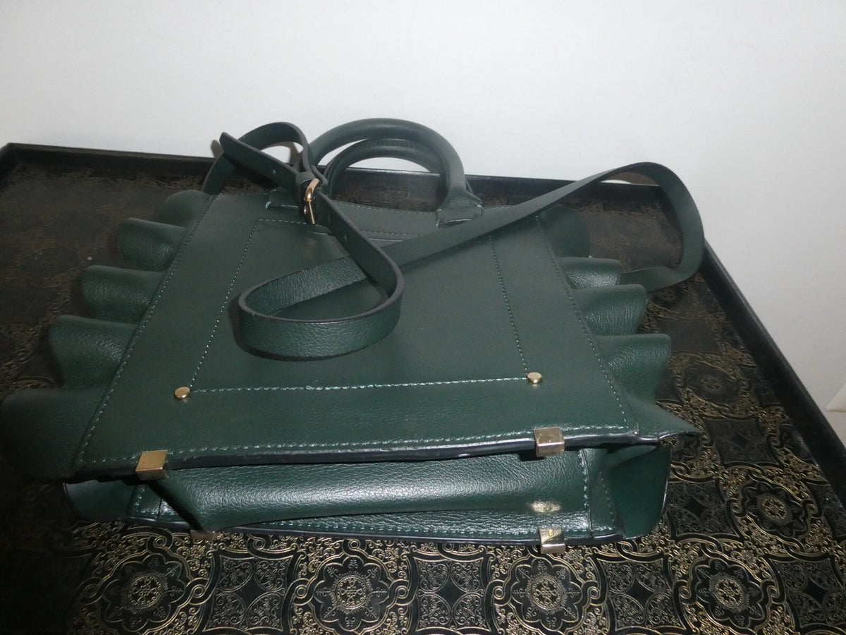 ZARA Women’s Crossbody Green Detailed 2 compartments Small Purse Handbag