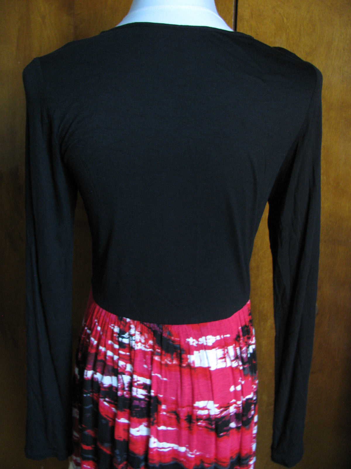 Kensie women’s black poppy combo lined viscose dress Medium