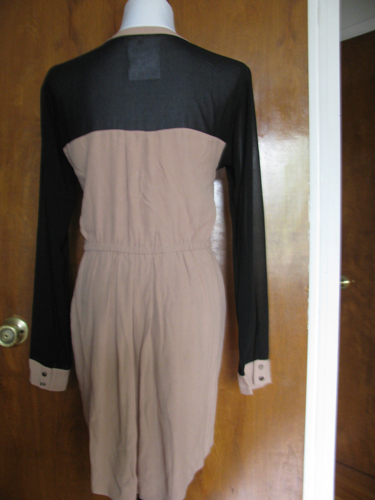 Rachel Roy women's black beige mesh dress size small NWT 