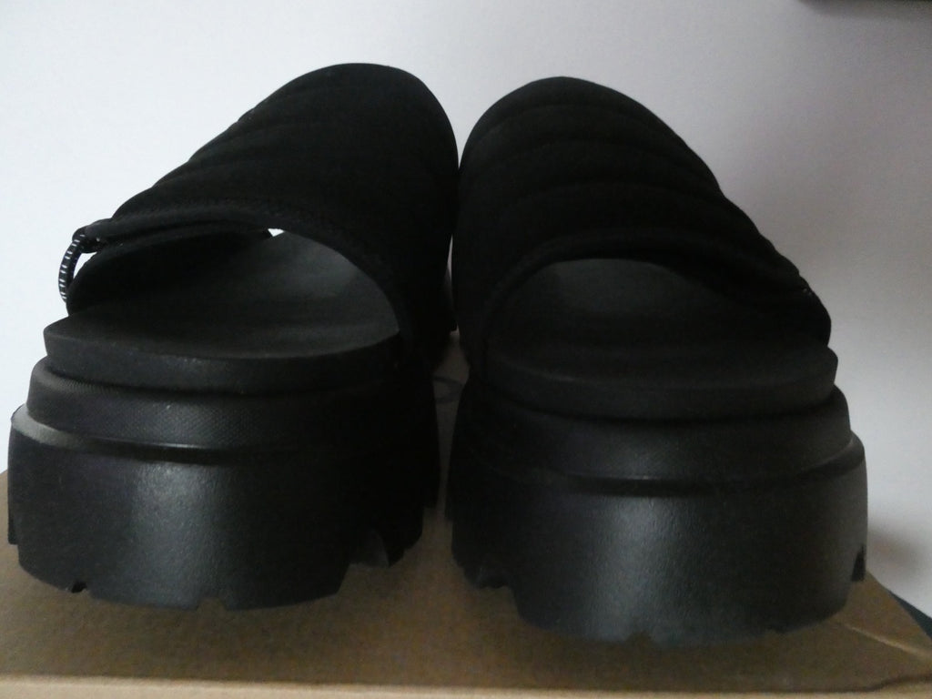 UGG Callie Platform Slide Sandals Black Women US 11 EU 42 New Chunky Lug Sole