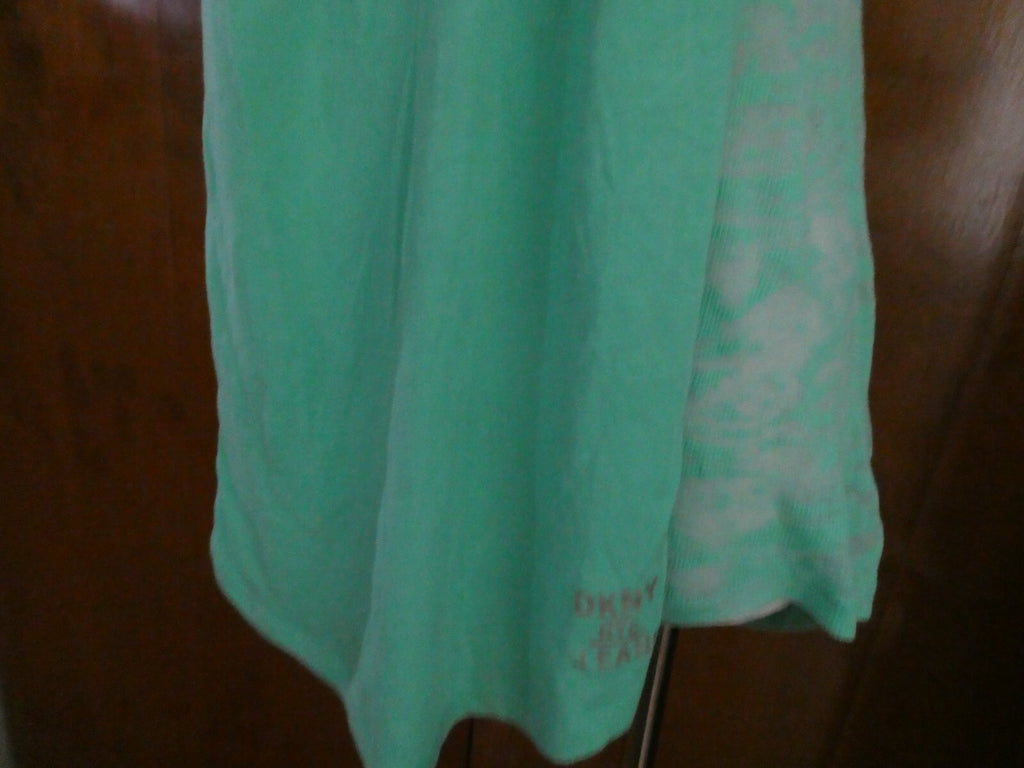 DKNY Jeans petites women's emerald soft tunic top size Large New