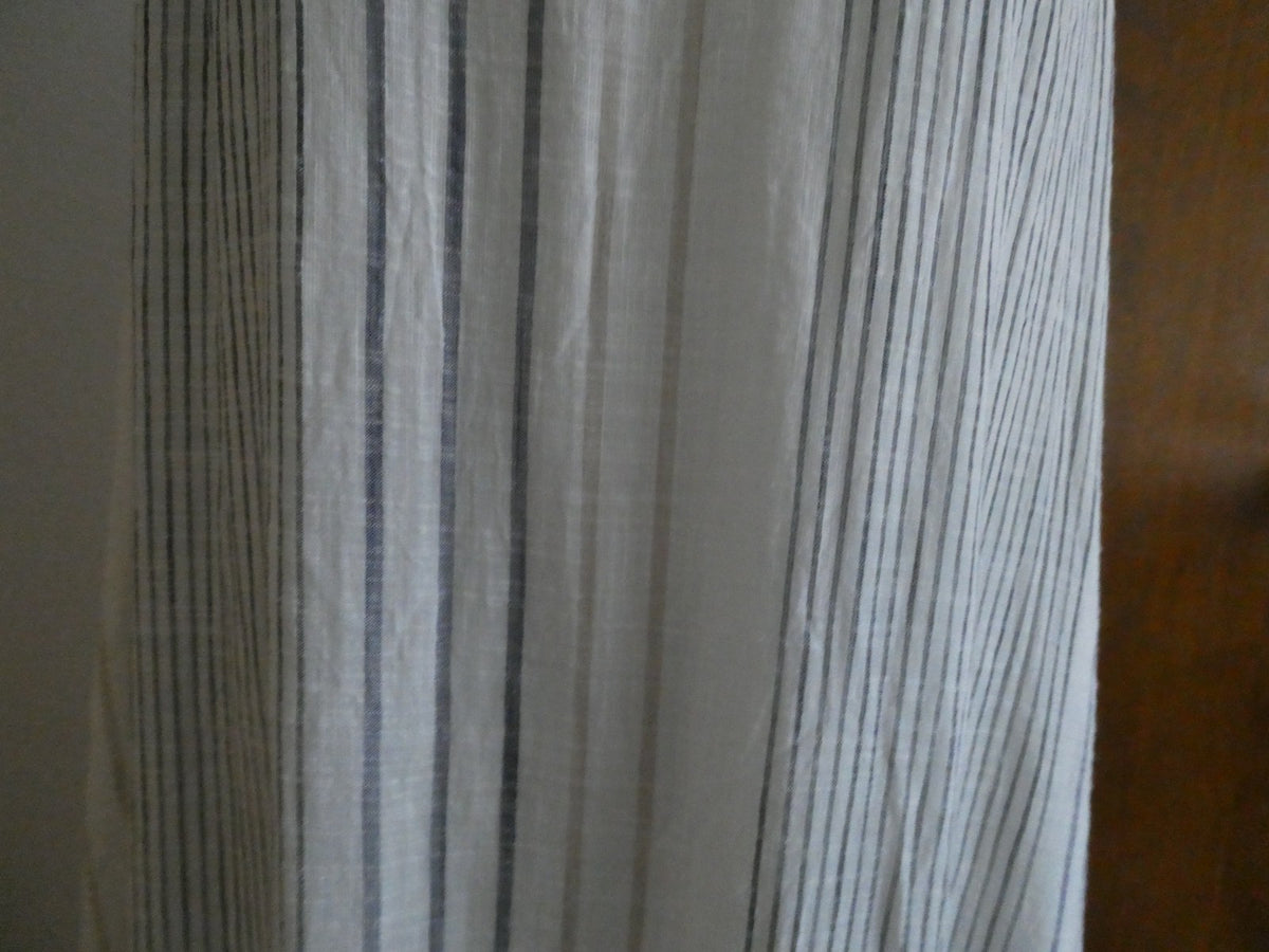 Anthropologie Maeve XL Striped Tie Shoulder Lined Cotton Dress White Blue NWT