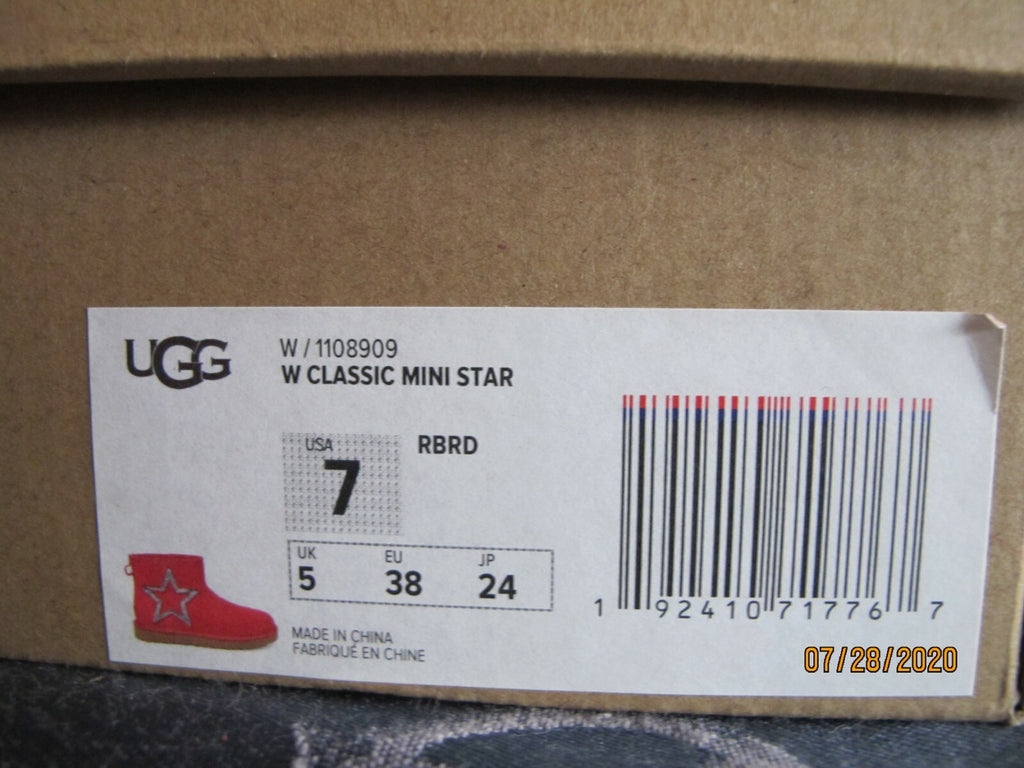 Ugg Australia women’s red classic mini ankle boots 7