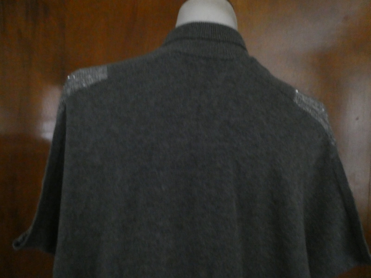 Ann Taylor Loft women's gray cotton/viscose stylish open front cardigan Small