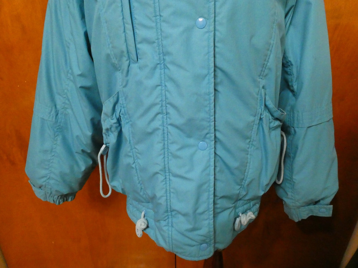 JAKO Women's Blue Down Puffer Winter Detailed Coat Jacket Medium