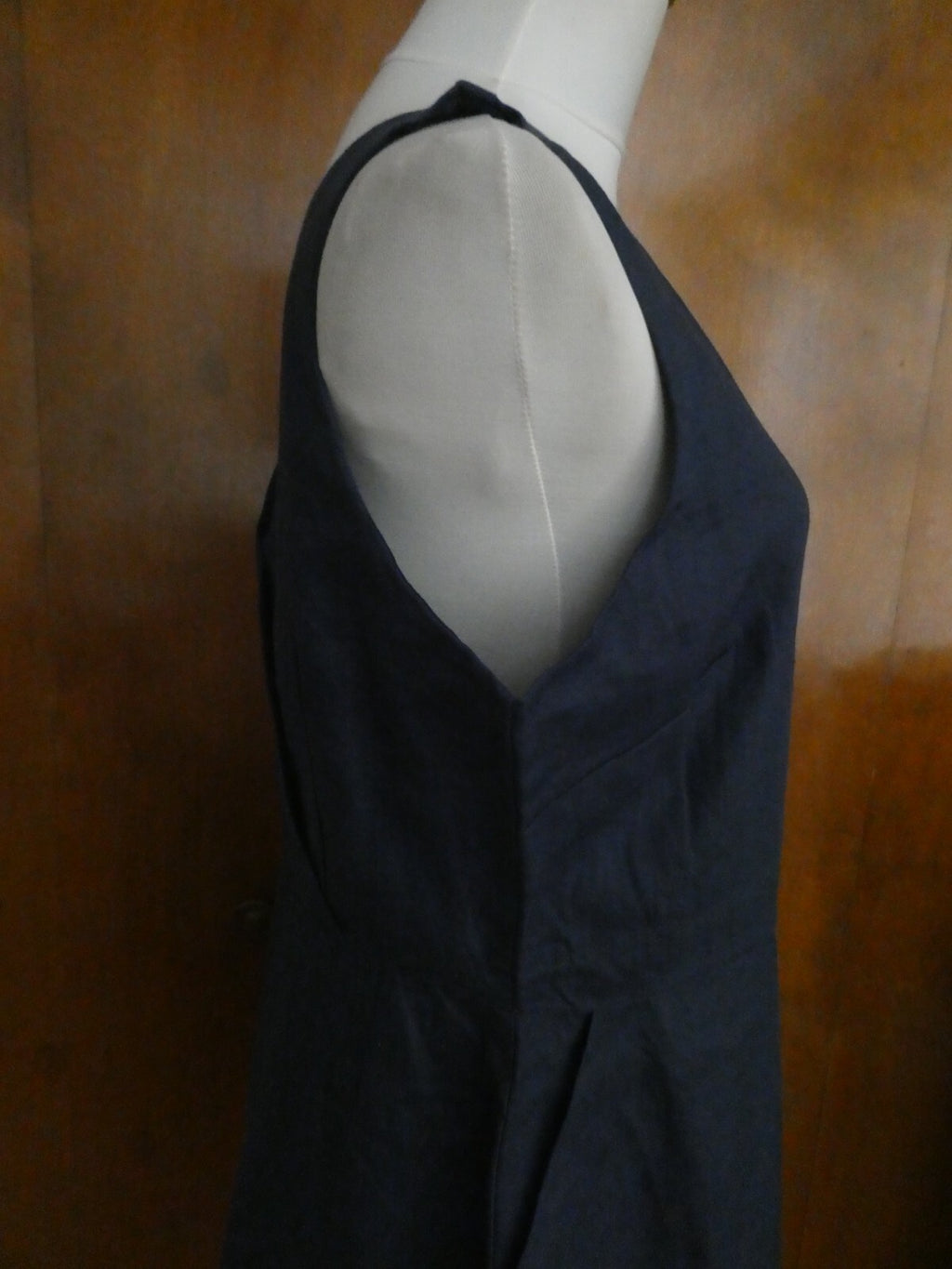 Gap Women's Navy Linen Lined Dress Size 16 fits size 14