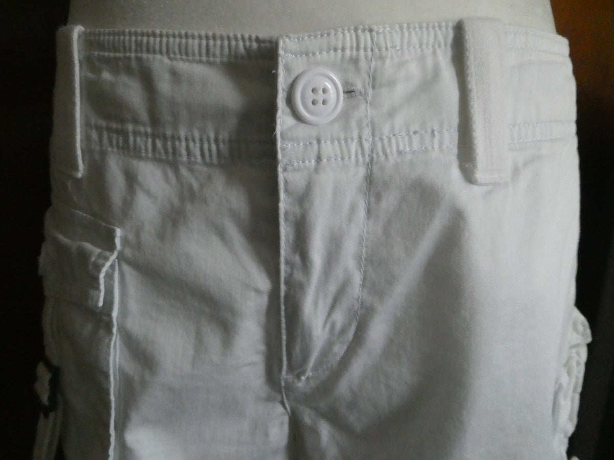 United Colors of Benetton Women White Cargo Shorts EU 46 Cotton Stretch US 10/12