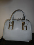 Aldo Women Blue Solid Faux Leather Satchel Shoulder Handbag 14”X11”X7”