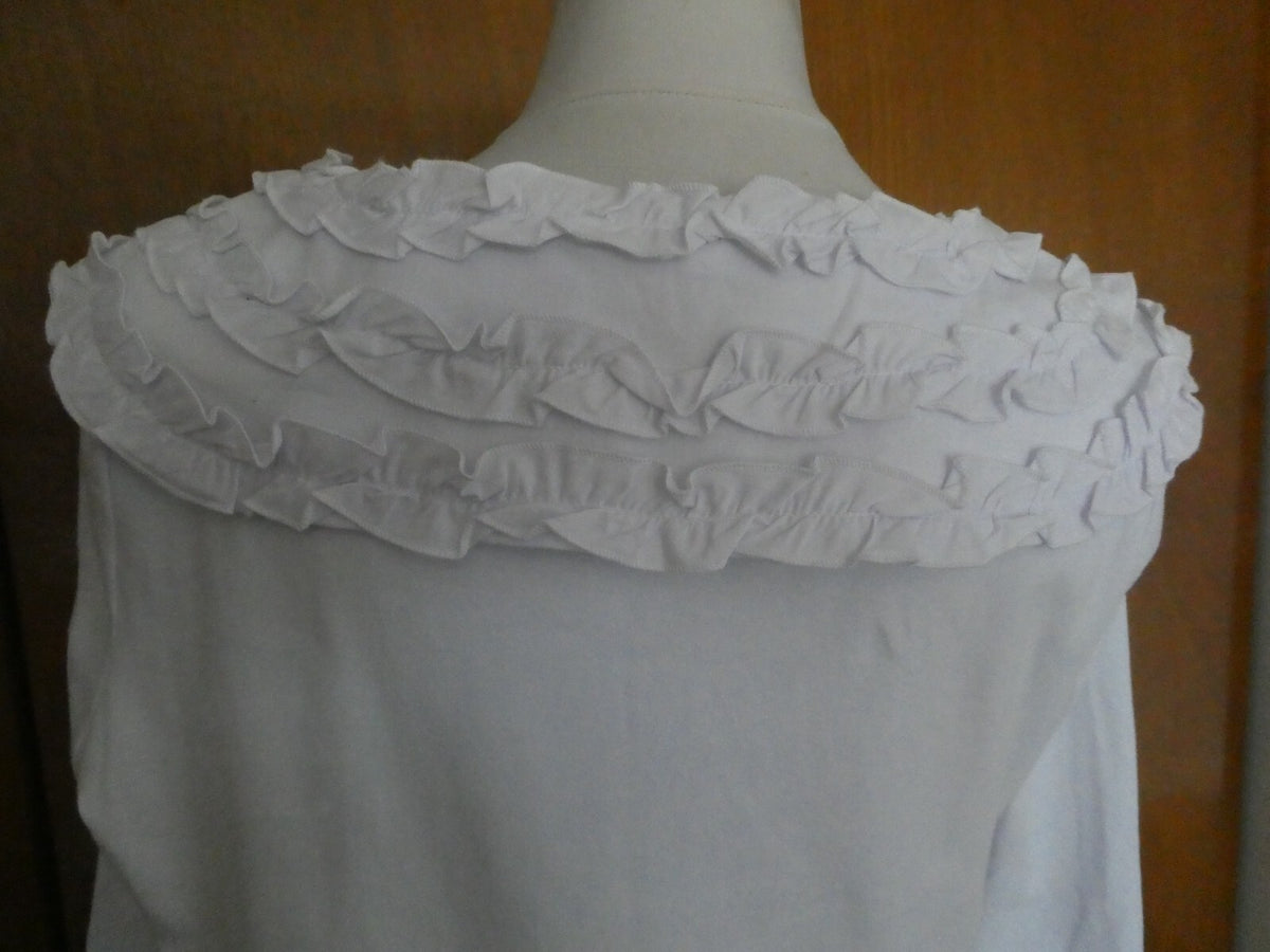 Kenar Women's Cotton Detailed Long Sleeves Tunic Top Blouse Size Large