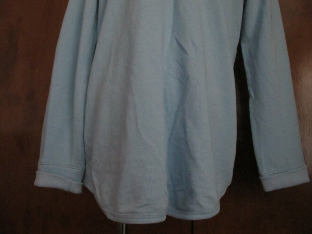 Gap Women's Light Blue Cotton Blend Hooded Pullover Sweater Large