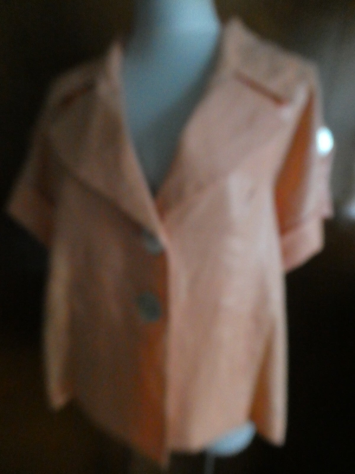 Elliott Lauren Women's Orange/Peach Linen Blazer Jacket Size 10 Style 7347