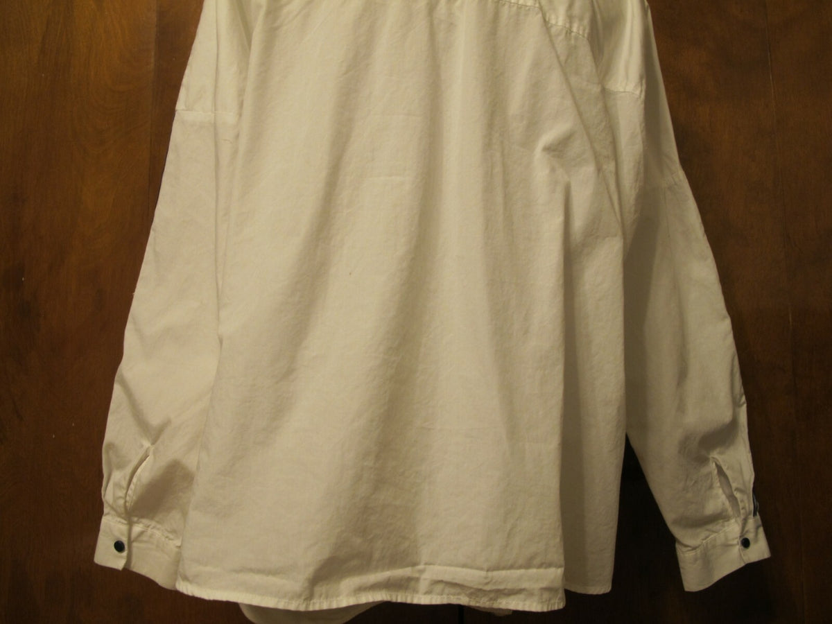 Zara Basic Collection women's white blouse top long sleeves Medium pre owned 