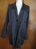 Eillen Fisher Women’s Gray Lined Satin Cotton Jacket Large New